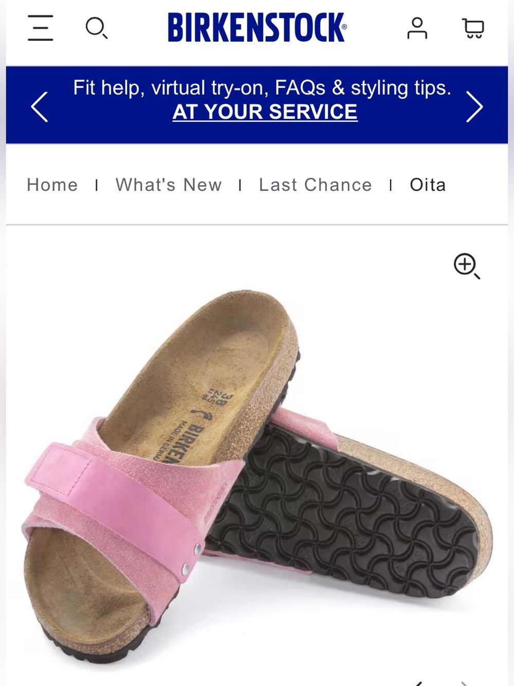BIRKENSTOCK Oita Suede Leather Candy Pink Sandals Size 7/38 NWT